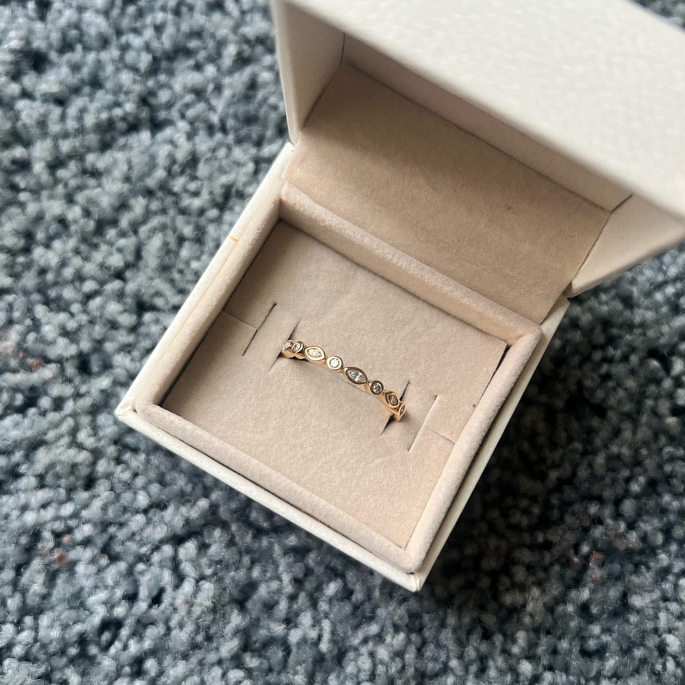 Pandora 14k yellow gold eternity band
